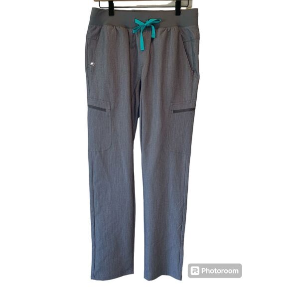 FIGS Womens Gray Kauro Cargo Scrub pant Small Technical Collection drawstring - Picture 1 of 4
